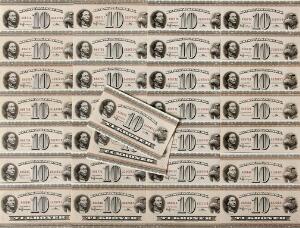 Samling af 10 kr sedler fra 1967-1968, i alt 30 stk. fra diverse serier og med diverse underskriftskombinationer - alle kval. 1 eller bedre