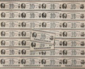 Samling af 10 kr sedler fra 1964, i alt 30 stk. fra diverse serier og med diverse underskriftskombinationer - alle kval. 1 eller bedre