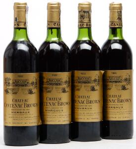 12 bts. Château Cantenac Brown, Cantenac - Margaux. 3. Cru Classé 1982 Owc.