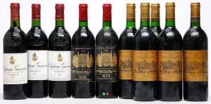 2 bts. Château Palmer, Cantenac - Margaux. 3. Cru Classé 1986  etc. Total 10 bts.