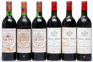 3 bts. Château Pichon Longueville Baron, Pauillac. 2. Cru Classé 1983 A-AB bn.  etc. Total 6 bts.