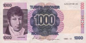 Norge, 1000 kr 1990, NP 76A