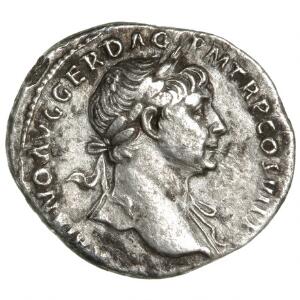 Romerske kejserdømme, Trajan, 98-117 e.Kr., Denar, 112-117 e.Kr., RIC 245