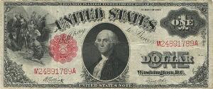 USA, 1 dollar 1917, Pick 187, lille blækklat på bagsiden
