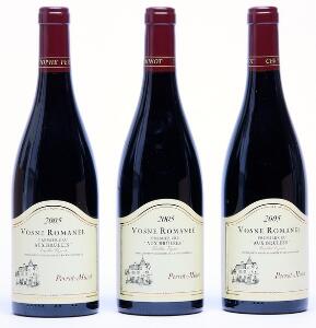 3 bts. Vosne Romanée 1. Cru Aux Brûlées Vieilles Vignes, Domaine Perrot-Minot 2005 A hfin.