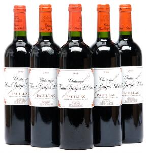 5 bts. Château Haut Bages Liberal, Pauillac. 5. Cru Classé 2006 A hfin.