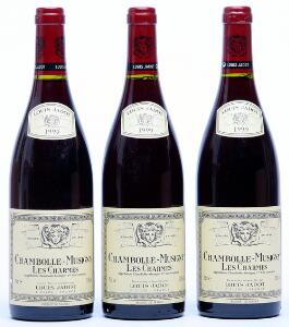 3 bts. Chambolle Musigny 1. Cru Charmes, Louis Jadot 1999 A hfin.