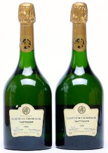 2 bts. Champagne Blanc de Blancs Comtes de Champagne, Taittinger 1995 A hfin.