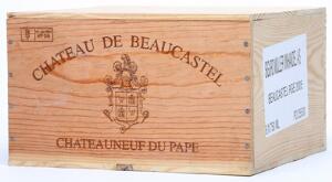 6 bts. Chateauneuf-du-Pape, Chateau de Beaucastel 2005 A hfin. Owc.