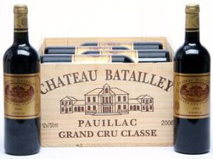 12 bts. Château Batailley, Pauillac. 5. Cru Classé 2006 A hfin. Owc.