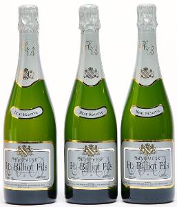 12 bts. Champagne Brut Réserve Grand Cru Ambonnay, Domaine H. Billiot Fils A hfin. Oc.