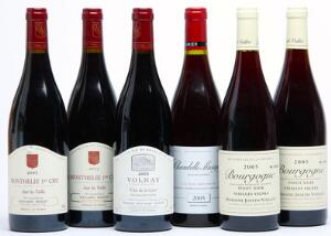 1 bt. Chambolle-Musigny, Laurent Roumier 2005 A hfin.  etc. Total 12 bts.