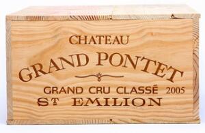 12 bts. Château Grand Pontet, Saint-Émilion Grand Cru Classé 2005 A hfin. Owc.