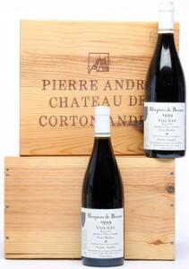 11 bts. Volnay 1. Cru Cuvée Blondeau, Hospices de Beaune, Pierre André 1999 A hfin. Owc.