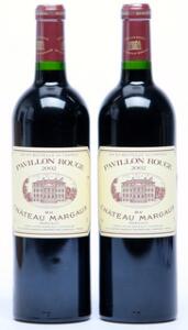 2 bts. Pavillon Rouge de Château Margaux, 2wine Château Margaux 2002 A hfin.