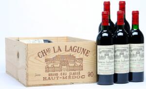 12 bts. Château La Lagune, Haut - Medoc. 3. Cru Classé 1990 A-AB bn. Owc.