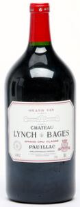 1 bt. Dmg. Château Lynch Bages, Pauillac. 5. Cru Classé 2002 A hfin.