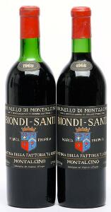 1 bt. Brunello di Montalcino, Il Greppo, Biondi-Santi 1968 A hfin.  etc. Total 2 bts.