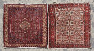 To Bidjar tæpper, Persien. All over heratimønster på lys bund samt medaljon design. 164 x 120. 167 x 111. 1970-2000.2