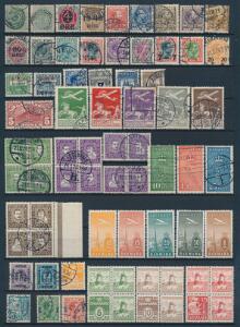 Danmark. Planche med bedre mærker, bl.a. Posthus, Gl. Luftpost m.m.