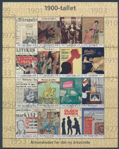2000. 1900-Tallet. Stemplet miniark.