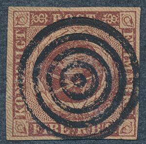 1851. 4 RBS Ferslew. Plade I, nr. 67. Meget smukt mærke