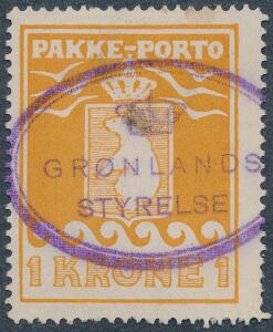 1930. 1 kr. orange. PRAGT-mærke.