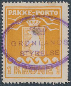 1930. 1 kr. orange. PRAGT-mærke.