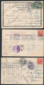 1904-1908. 3 forsendelser, alle sendt til JAPAN.