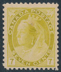 Canada. 1898. Victoria. 7 c. grønlig-gul. Postfrisk. SG £ 70