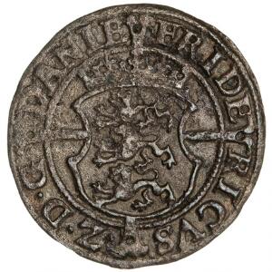 Frederik II, 1 skilling 1563, H 12, S 176, på reversen stjerner ved ettallet