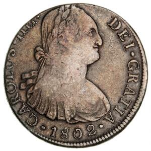 Peru, Carolus IIII, 8 real 1802, KM 97