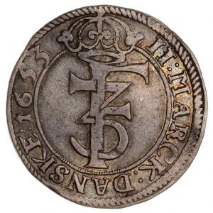 Norge, Frederik III, 2 mark 1653, NM 148, H 67B