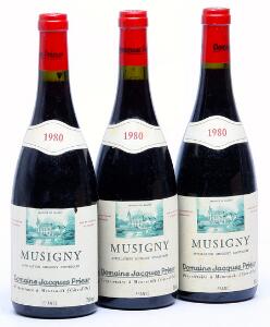 3 bts. Musigny Grand Cru, Jacques Prieur 1980 A-AB bn.