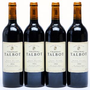 11 bts. Château Talbot, Saint - Julien. 4. Cru Classé 1996 A hfin.