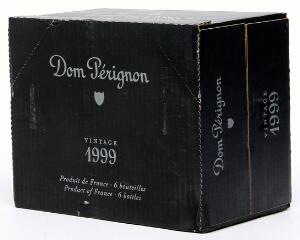 6 bts. Champagne Dom Pérignon, Moët et Chandon 1999 A hfin. Oc.