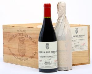 6 bts. Chambolle Musigny 1. Cru, Domaine Comte Georges de Vogüe 1999 A hfin. Owc.
