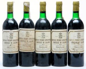 5 bts. Château Pichon Longueville Comtesse, Pauillac. 2. Cru Classé 1979 B tsus.