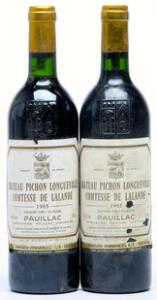 2 bts. Château Pichon Longueville Comtesse, Pauillac. 2. Cru Classé 1985 A-AB bn.