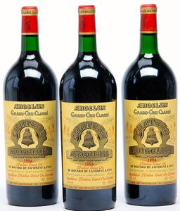 3 bts. Mg. Château Angelus, Saint-Émilion 1. Grand Cru Classé 1994 A-AB bn.