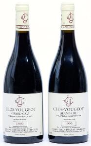 2 bts. Clos de Vougeot Grand Cru, Domaine Jean-Jacques Confuron 1999 A hfin.