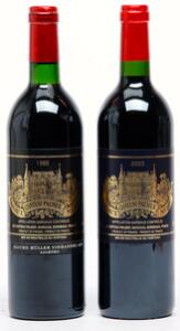 1 bt. Château Palmer, Cantenac - Margaux. 3. Cru Classé 2003 A hfin.  etc. Total 2 bts.