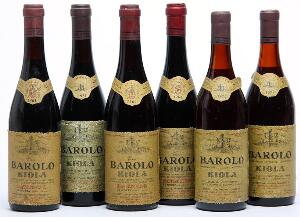 2 bts. Barolo, Kiola 1961 AB ts.  etc. Total 6 bts.