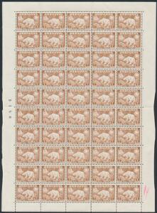 1938. Isbjørn. 1 kr. brun. Postfrisk HELARK. AFA 5000