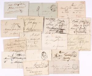 Frankrig. 15 tidlige breve fra starten af 1800-tallet.