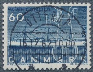 1962. Selandia. 60 øre, blå. Fluorescerende papir. LUXUS-stempel OTTERUP 16.12.62.