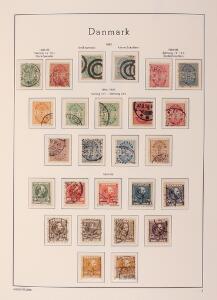 Danmark. 1851-1980. Samling i Leuchtturm album med bedre iblandt. Også back of book. Postfrisk fra 1960erne og frem.