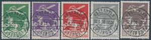 1925-1929. Gl. Luftpost. PRAGT-stemplet sæt.