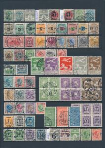 Danmark. Planche bedre mærker, bl.a. komplet sæt Gl. luftpost.