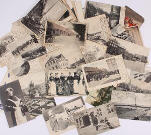 Postkort. Originalt parti med ca. 85 gamle kort fra familiekorrespondance incl. enkelte bedre motiver